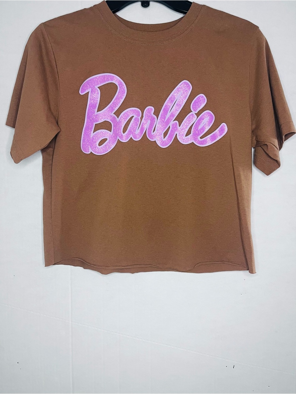 Mattel Barbie Brown Tee with Pink Glitter Script